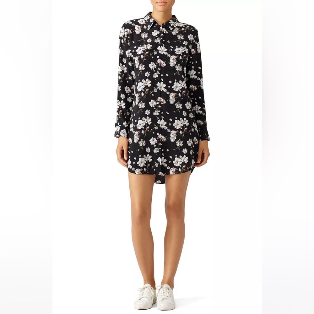 EQUIPMENT Floral Silk Shirt Dress - Like New